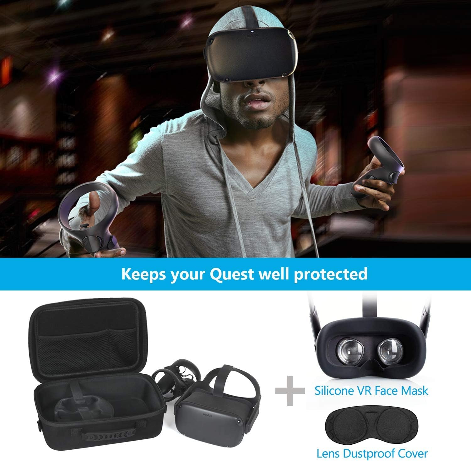 Hard Case for Meta Quest for Oculus Quest VR