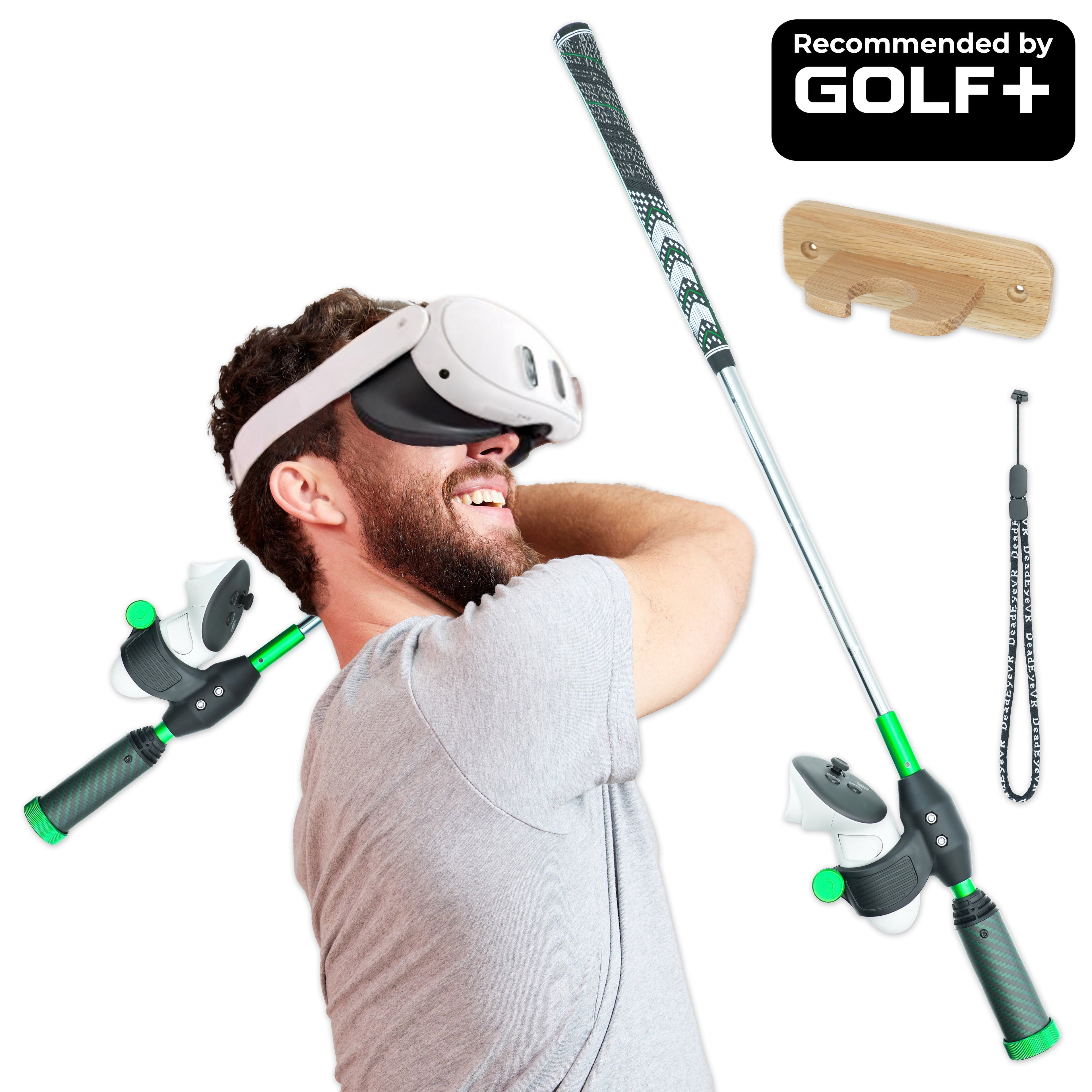 DriVR Elite Chrome - Stepped Steel Weighted Golf Club  - Compatible with Quest 2, 3/3s, and Pro